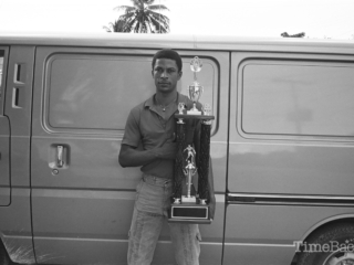 A trophy for Coach Gillie