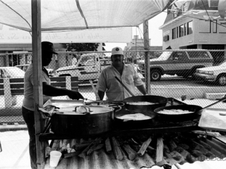 Food stall at White Cane Week