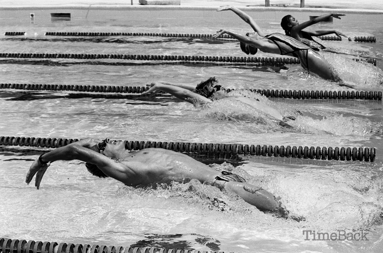 Swimmers race at the Lions Pool | TimeBack