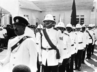 Police in uniform at Elmslie Memorial United Church