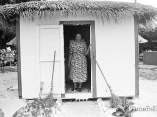 Woman in a traditional Caymanian house