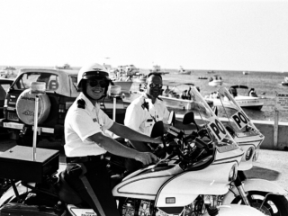 Policemen on bikes