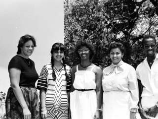 Smiling group of five