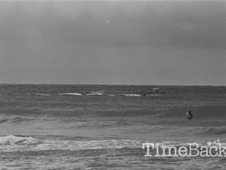 Boat being towed, 1991