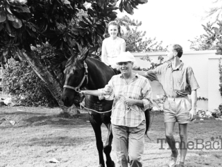 Pink Ladies Bazaar horseback riding, 1990