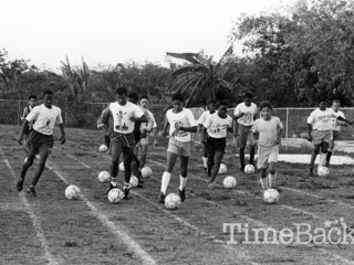 Football practice, 1991