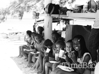 Children at Seven Mile Beach, 1991