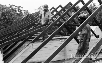Building a roof, 1985