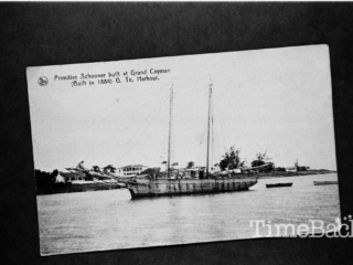 Schooner in George Town, art exhibition, 1985