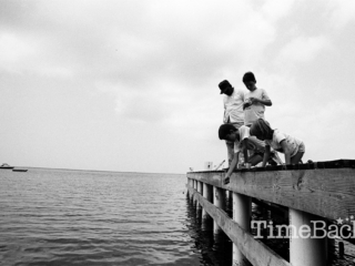 Children fishing, 1986