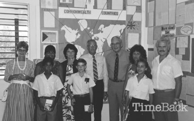 Governor Lloyd visits Brac, Cayman Brac, 1987