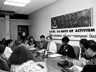 Cayman Islands Business &amp; Professional Women's Club, Lucille Seymour, Joy Basdeo, 1991